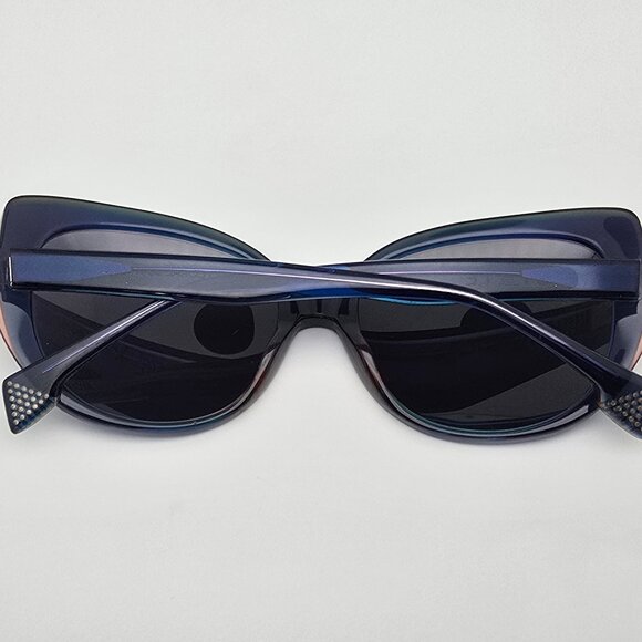 State Optical Lill Sun Indigo Coral Frame Grey Lens Cat Eye Sunglasses w/ Case main image 16